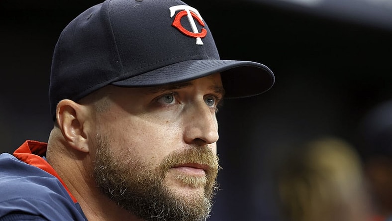 Sep 3, 2021; St. Petersburg, Florida, USA; Minnesota Twins manager Rocco Baldelli (5) looks on during the first inning against the Tampa Bay Rays at Tropicana Field. Mandatory Credit: Kim Klement-USA TODAY Sports