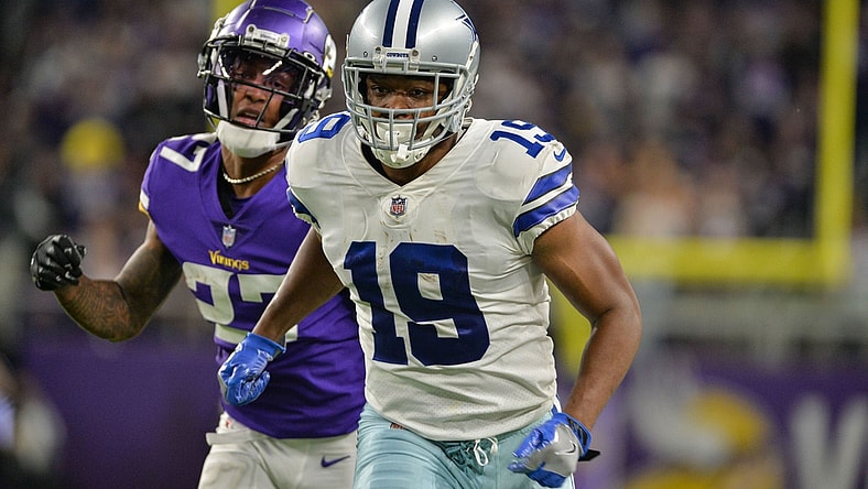 Oct 31, 2021; Minneapolis, Minnesota, USA; Dallas Cowboys wide receiver Amari Cooper (19) and Minnesota Vikings cornerback Cameron Dantzler (27) in action during the fourth quarter at U.S. Bank Stadium. Mandatory Credit: Jeffrey Becker-USA TODAY Sports