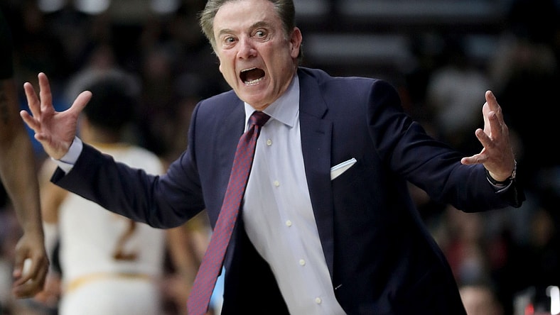 Iona head coach Rick Pitino disagrees with a call by a ref during a MAAC Conference basketball game against Siena at Iona College in New Rochelle Jan. 25, 2022. Iona never trailed as they defeated Sienna 74-55.
Iona Vs Sienna Basketball