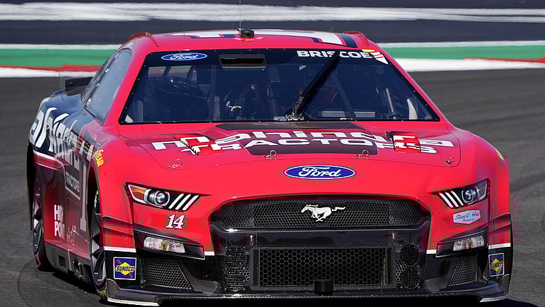 Mar 27, 2022; Austin, Texas, USA; NASCAR Cup Series driver Chase Briscoe (14) during the EchoPark Automotive Texas Grand Prix at Circuit of the Americas. Mandatory Credit: Mike Dinovo-USA TODAY Sports