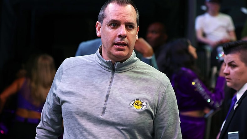 Apr 5, 2022; Phoenix, Arizona, USA; Los Angeles Lakers head coach Frank Vogel against the Phoenix Suns at Footprint Center. Mandatory Credit: Mark J. Rebilas-USA TODAY Sports