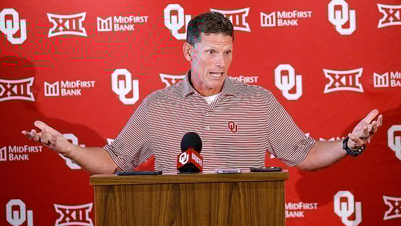 OU football coach Brent Venables speaks during media day Tuesday morning at Gaylord Family Oklahoma Memorial Stadium in Norman.

cover main