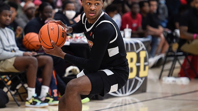 Bronny James in action during a July game.

Syndication The Augusta Chronicle