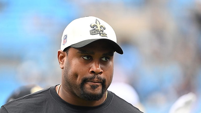 Sep 25, 2022; Charlotte, North Carolina, USA;  New Orleans Saints quarterbacks coach Ronald Curry before the game at Bank of America Stadium. Mandatory Credit: Bob Donnan-USA TODAY Sports