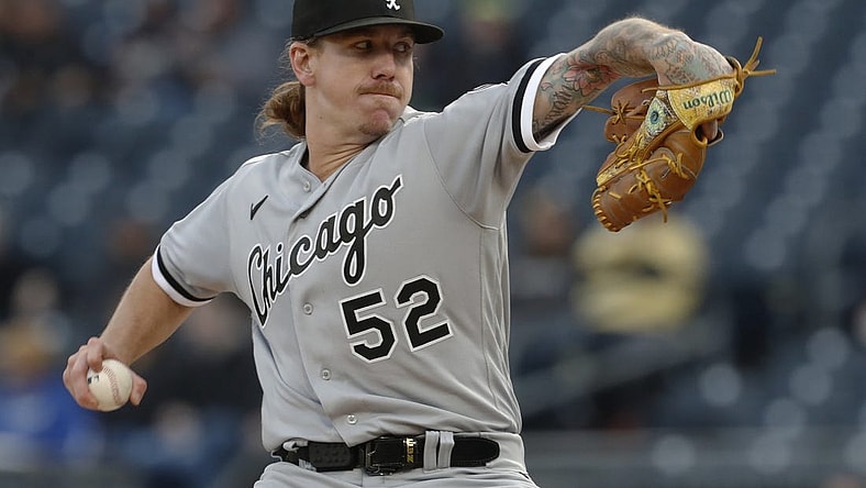 Apr 8, 2023; Pittsburgh, Pennsylvania, USA;  Chicago White Sox starting pitcher Mike Clevinger (52) delivers a pitch against the Pittsburgh Pirates during the first inning at PNC Park. Mandatory Credit: Charles LeClaire-USA TODAY Sports