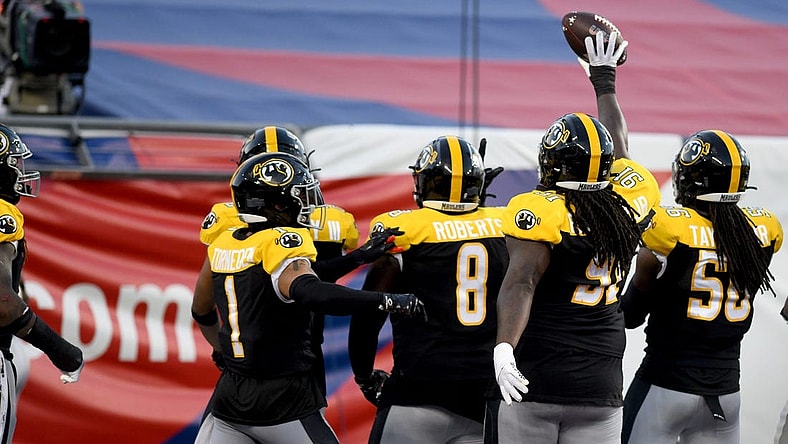 Pittsburgh Maulers and Michigan Panthers in USFL North Division Championship at Tom Benson Hall of Fame Stadium in Canton.  Saturday, June 24, 2023.