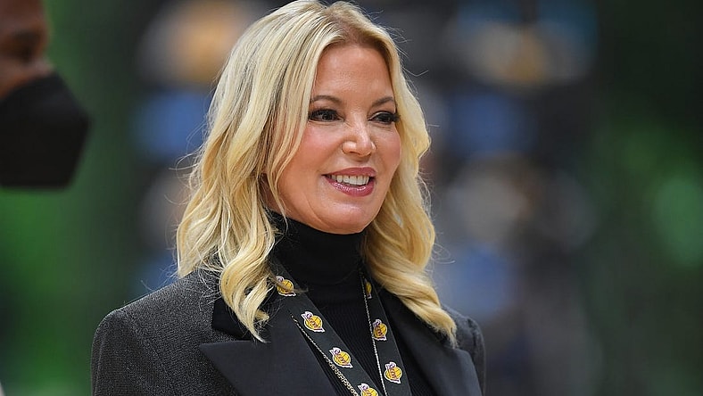 Sep 28, 2021; Los Angeles, CA, USA; Los Angeles Lakers owner Jeanie Buss attends media day at the UCLA Health and Training Center in El Segundo, Calif. Mandatory Credit: Jayne Kamin-Oncea-USA TODAY Sports