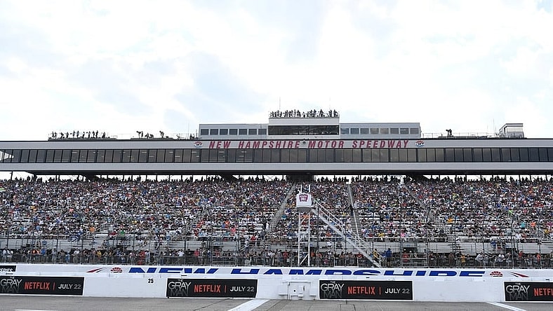 Jul 17, 2022; Loudon, New Hampshire, USA; The grandstand during the Ambetter 301 at New Hampshire Motor Speedway. Mandatory Credit: Eric Canha-USA TODAY Sports