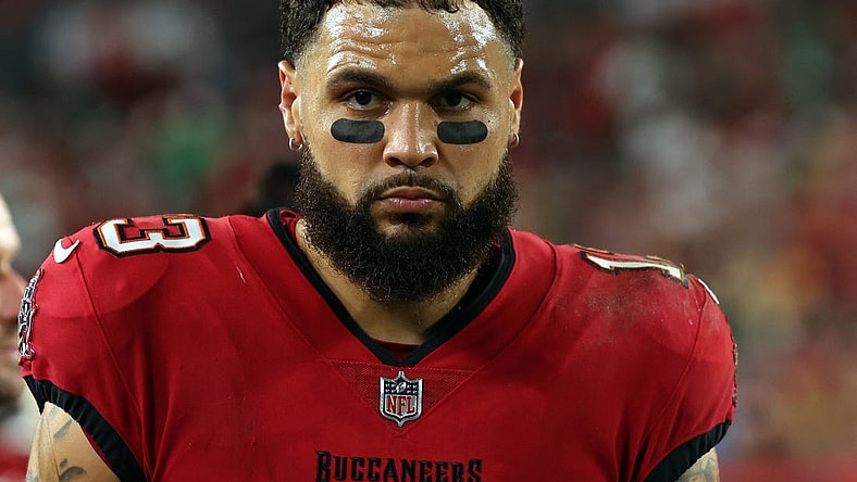 Sep 25, 2023; Tampa, Florida, USA; Tampa Bay Buccaneers wide receiver Mike Evans (13) looks on against the Philadelphia Eagles during the first half at Raymond James Stadium. Mandatory Credit: Kim Klement Neitzel-USA TODAY Sports