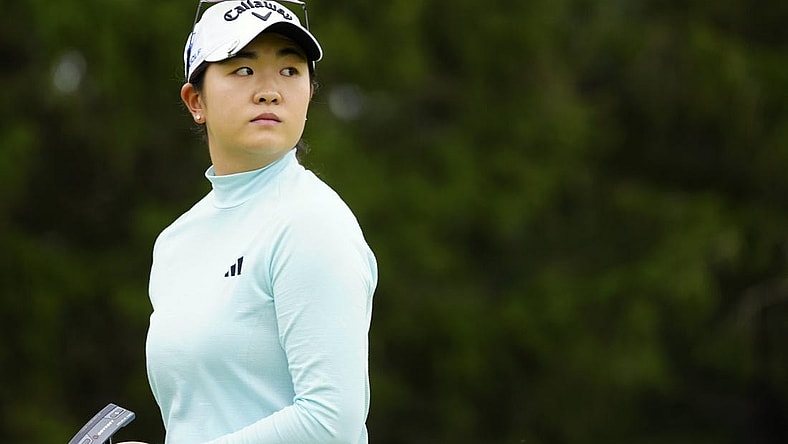 Sep 8, 2023; Madeira, OH, USA; Rose Zhang, Irvine, Calif., competes in the 2023 Kroger Queen City Championship presented by P&G at Kenwood Country Club in Madeira, Ohio, Friday, Sept. 8, 2023. Mandatory Credit: Liz Dufour-USA TODAY Sports