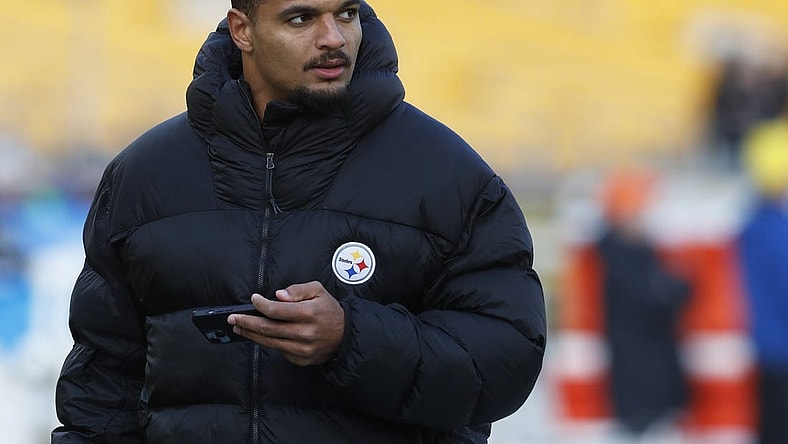 Nov 12, 2023; Pittsburgh, Pennsylvania, USA;  Pittsburgh Steelers safety Minkah Fitzpatrick (39) walks the field before the game against the Green Bay Packers at Acrisure Stadium. Mandatory Credit: Charles LeClaire-USA TODAY Sports
