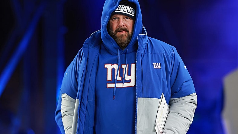 Dec 11, 2023; East Rutherford, New Jersey, USA; New York Giants head coach Brian Daboll looks on before the game against the Green Bay Packers at MetLife Stadium. Mandatory Credit: Vincent Carchietta-USA TODAY Sports