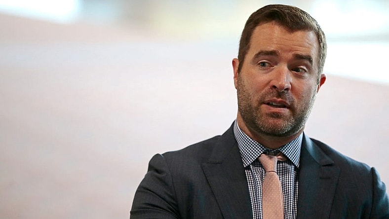Cincinnati Bengals offensive coordinator Brian Callahan takes questions during the Cincinnati Bengals annual preseason media luncheon at Paul Brown Stadium in downtown Cincinnati on Monday, July 26, 2021.

Cincinnati Bengals Media Day