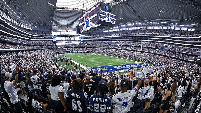 Sep 18, 2022; Arlington, Texas, USA; A general view of the fans and the stands and the stadium during the game between the Dallas Cowboys and the Cincinnati Bengals at AT&T Stadium. Mandatory Credit: Jerome Miron-USA TODAY Sports