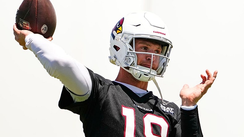 Arizona Cardinals quarterback Jeff Driskel (19) during organized team activities at Dignity Health Arizona Cardinals Training Center.