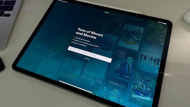 Hulu free trial screen on an iPad