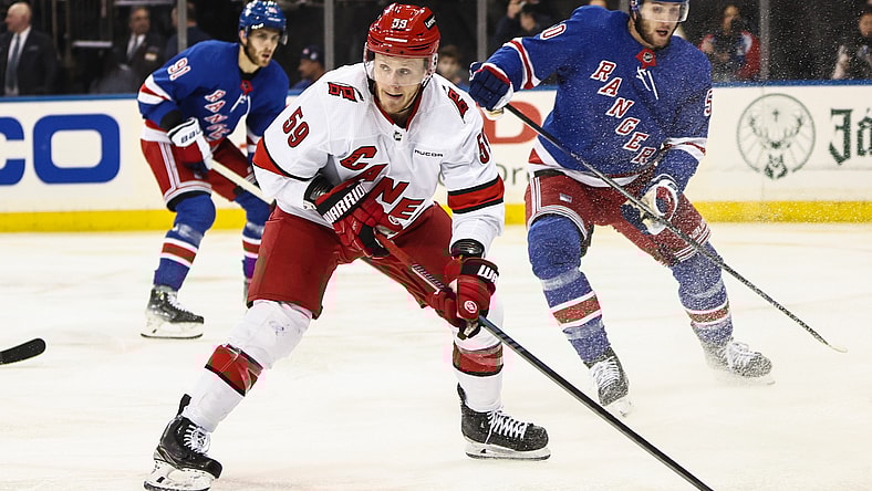 NHL: Stanley Cup Playoffs-Carolina Hurricanes at New York Rangers