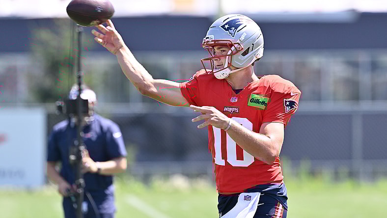 New England Patriots quarterback Drake Maye