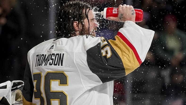 Vegas Golden Knights game, Logan Thompson