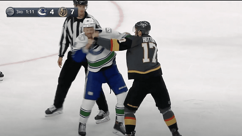 Vegas Golden Knights, Ben Hutton fight