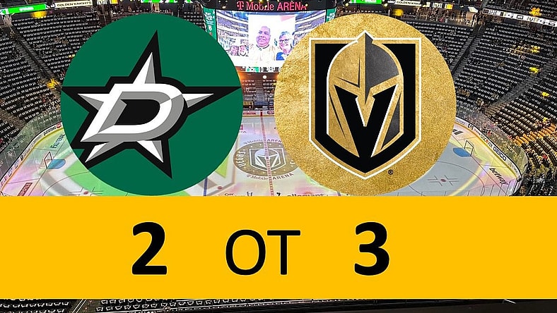 Vegas Golden Knights WIn Game 2, 3-2 OT, Dallas Stars