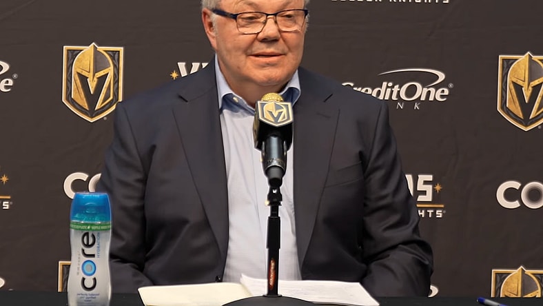Kelly McCrimmon Press Conference 1/19/2026 (Photo/Screenshot- Vegas Golden Knights via Twitter)
