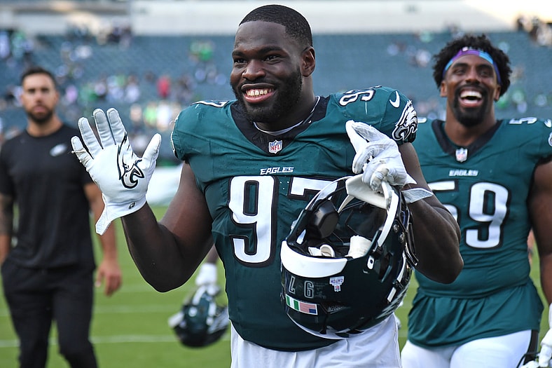 Philadelphia Eagles defensive end Moro Ojomo