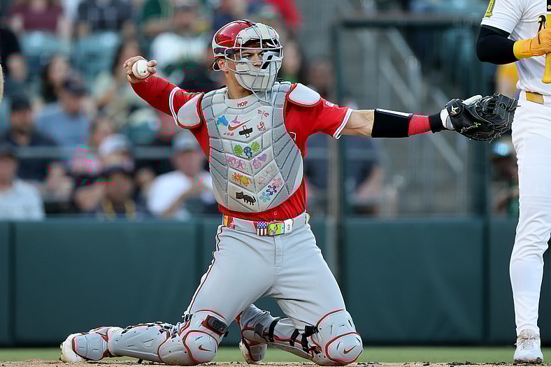 Los Angeles Angels catcher Logan O'Hoppe