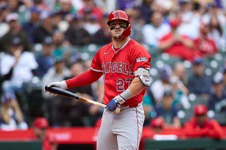 Los Angeles Angels designated hitter Mike Trout