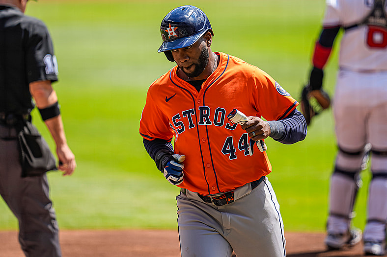 Houston Astros left fielder Yordan Alvarez
