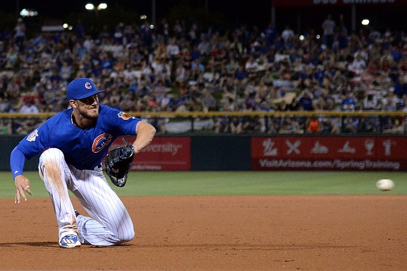 Kris Bryant of the Chicago Cubs making it sexy at third base