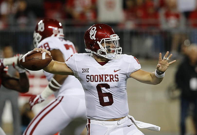 Oklahoma Sooners quarterback Baker Mayfield in college football Week 2