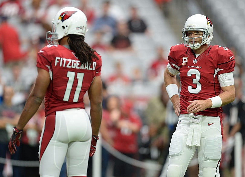 Cardinals receiver Larry Fitzgerald and quarterback Carson Palmer