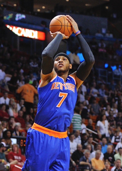 Does 'Melo have what it takes to earn a spot on the All-NBA Team? Photo by Steve Mitchell, USA Today Sports Images
