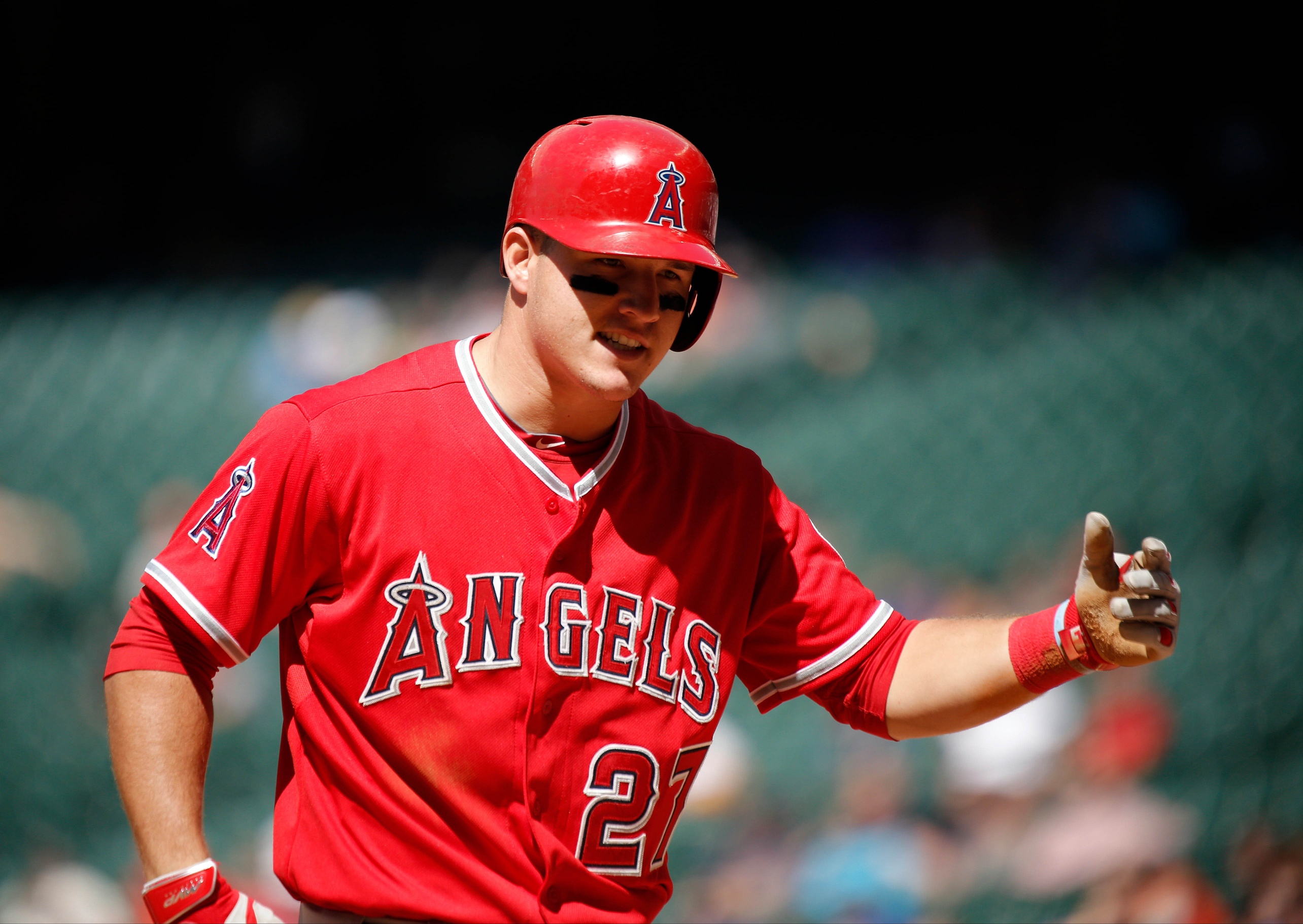 Can Mike Trout lead his team to the division crown? Photo by Andrew Richardson, USA Today Sports Images