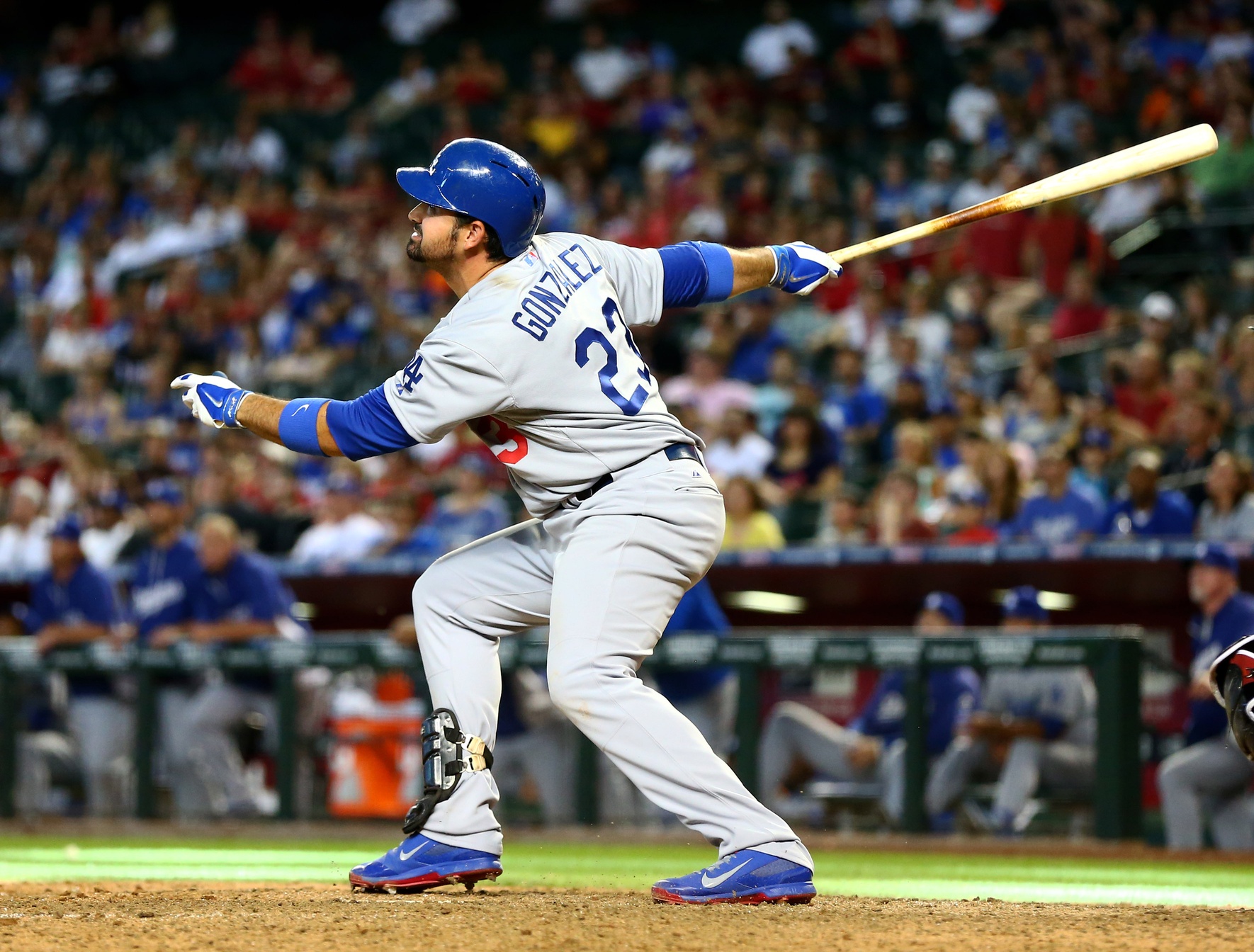Adrian Gonzalez looks to lead the Dodgers to another division crown. Photo via Mark J. Rebilas, USA Today Sports Images