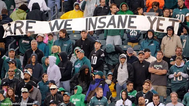 Fans in Philadelphia seem to be more about self masochism than anything else. 