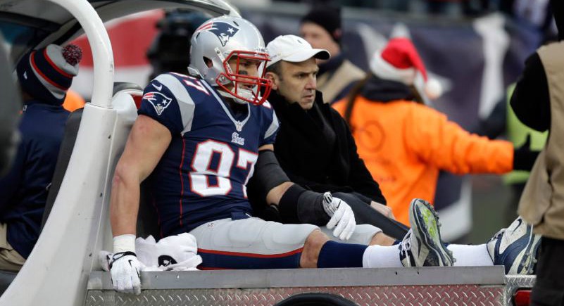 Patriots fans are getting sick of this Gronk pose. Will 2014 be better? Photo: concordmonitor.com