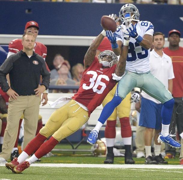 Courtesy of USA Today: Dontae Johnson played well in his NFL debut, but is he ready for prime time? 