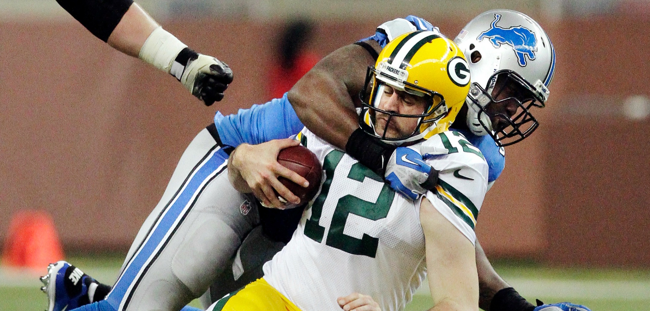 Courtesy of USA Today: If Rodgers stays upright, the Packers will beat Detroit. 