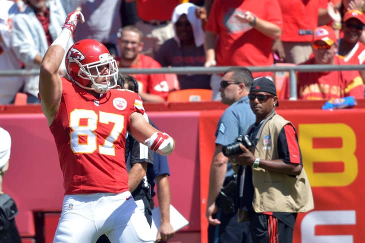 Courtesy of USA Today: Travis Kelce is a huge wild card in this one. 