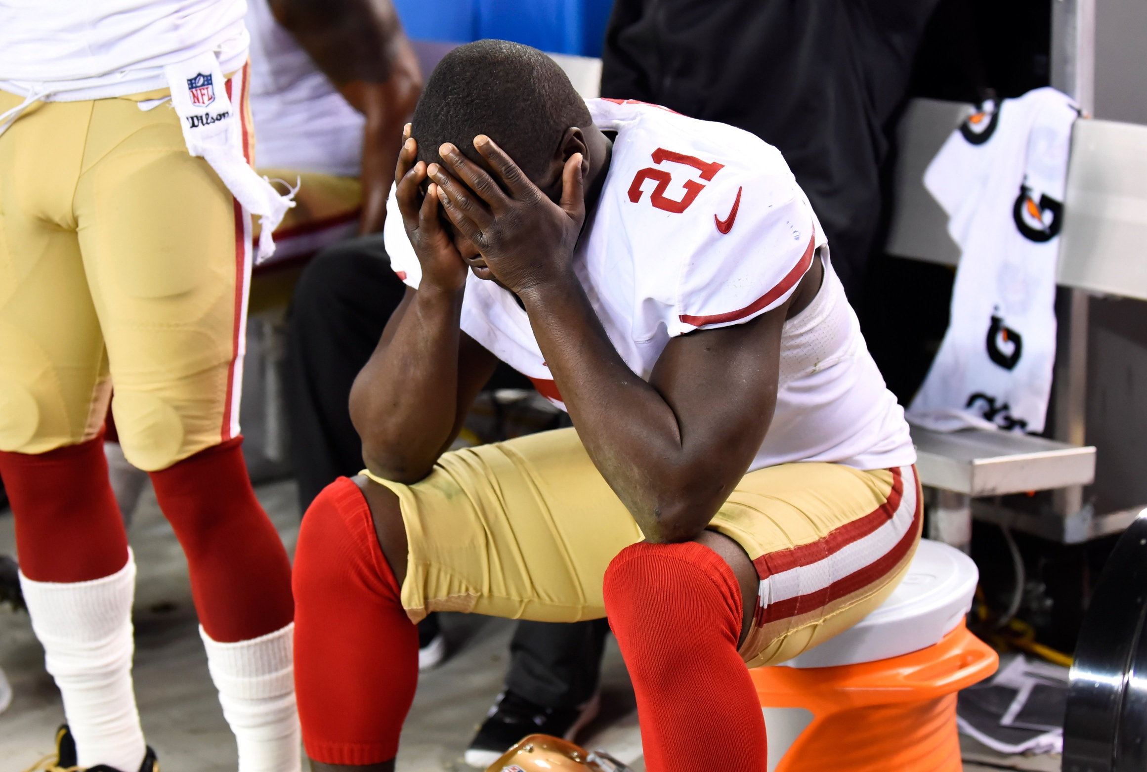 Courtesy of USA Today: In a season full of turmoil, Sunday night was a low point for the 49ers. 