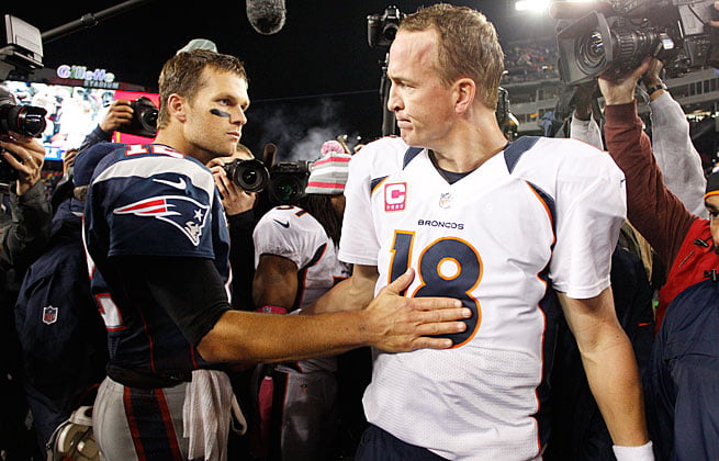 Courtesy of Boston.com: Statistically, Brady can't hold Manning's jockstrap when it comes to the regular season. 