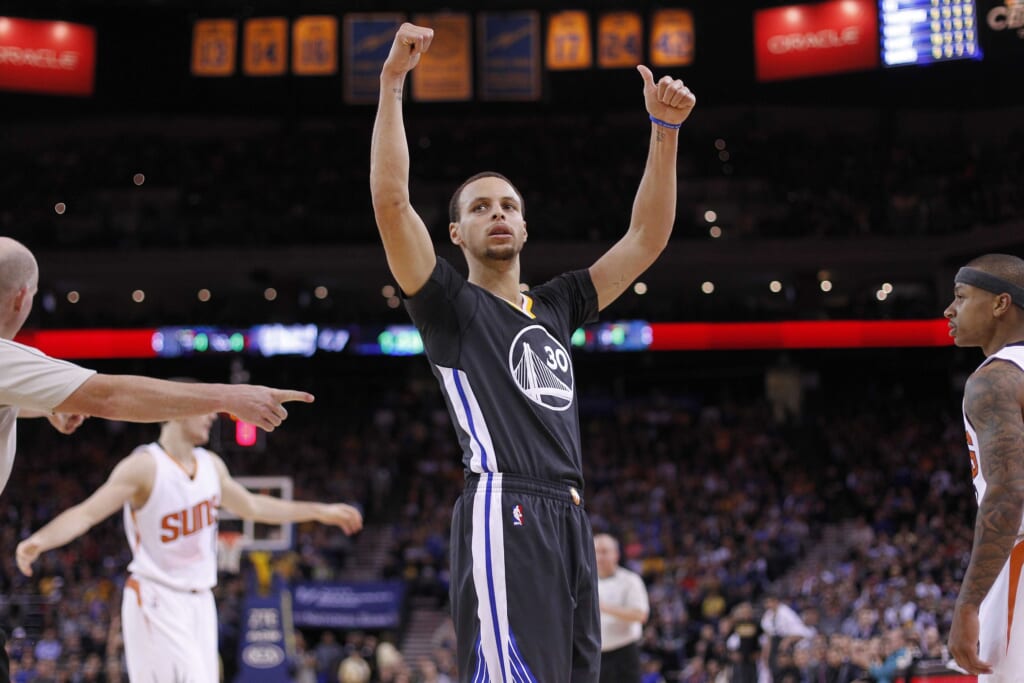 Courtesy of USA Today: Stephen Curry has his Warriors playing at a near-record clip. 