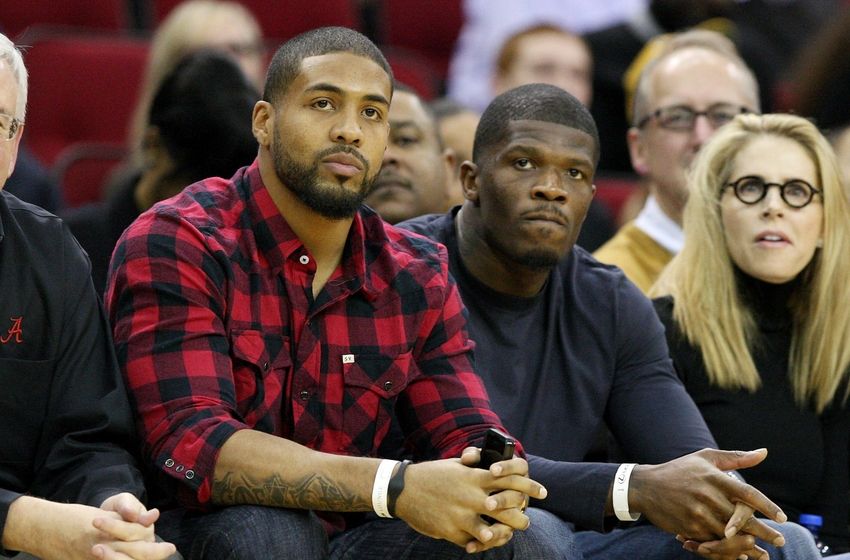 Courtesy of USA Today: Foster and Johnson hanging at a NBA game last January. 