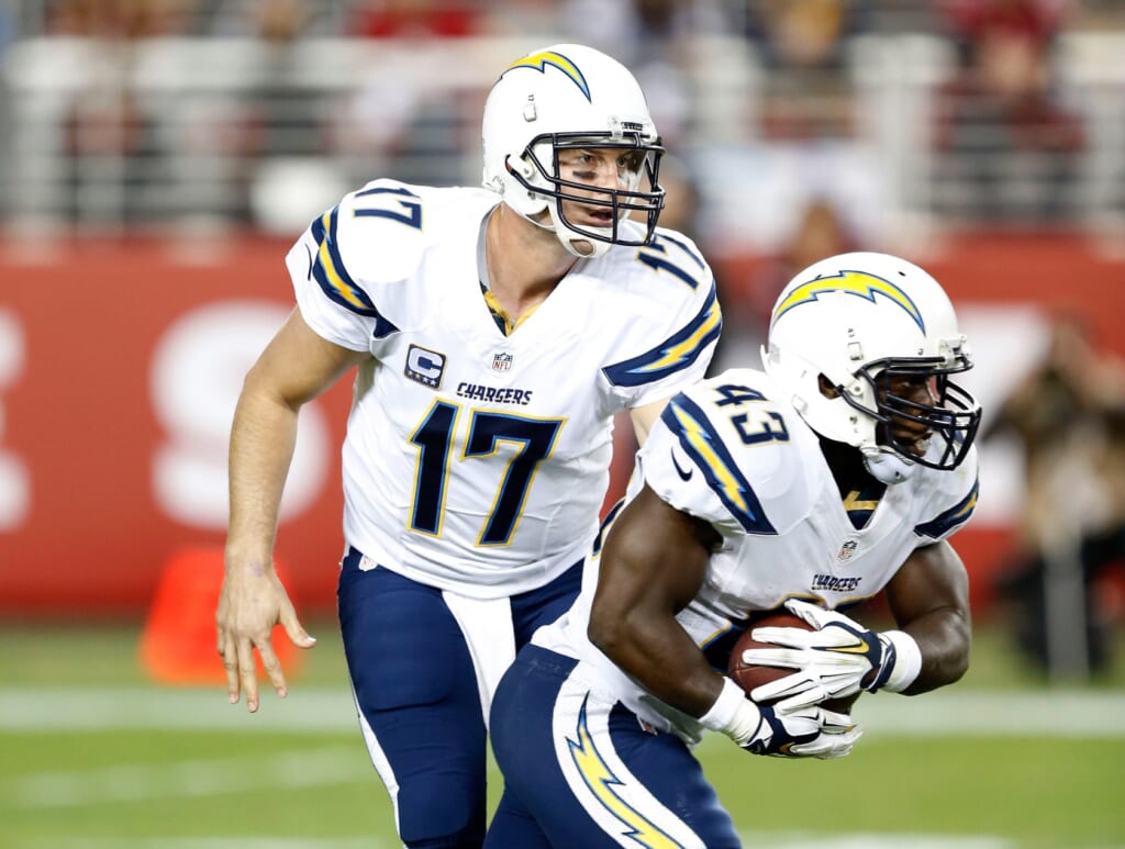 Courtesy of USA Today Sports: Philip Rivers has a decent back in Oliver, but Gurley  or Gordon would certainly be an upgrade.