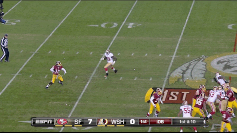 Watch closely, you can see RGIII short-arm the ball here. 