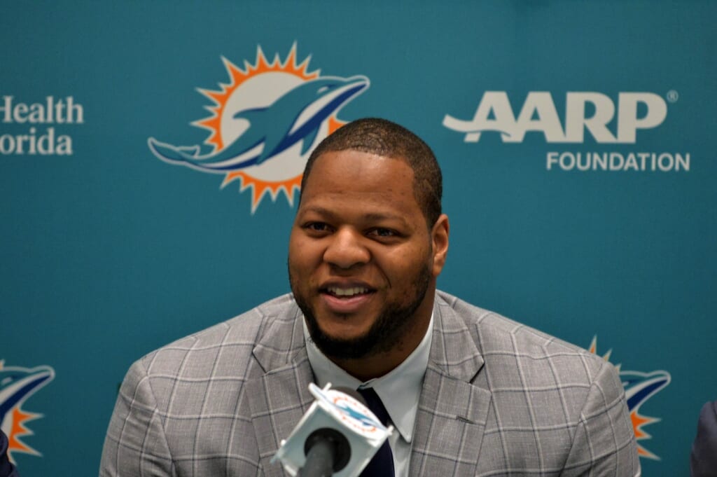 Courtesy of USA Today Sports: Ndamukong Suh has about 26.5 million reasons to be smiling this year.
