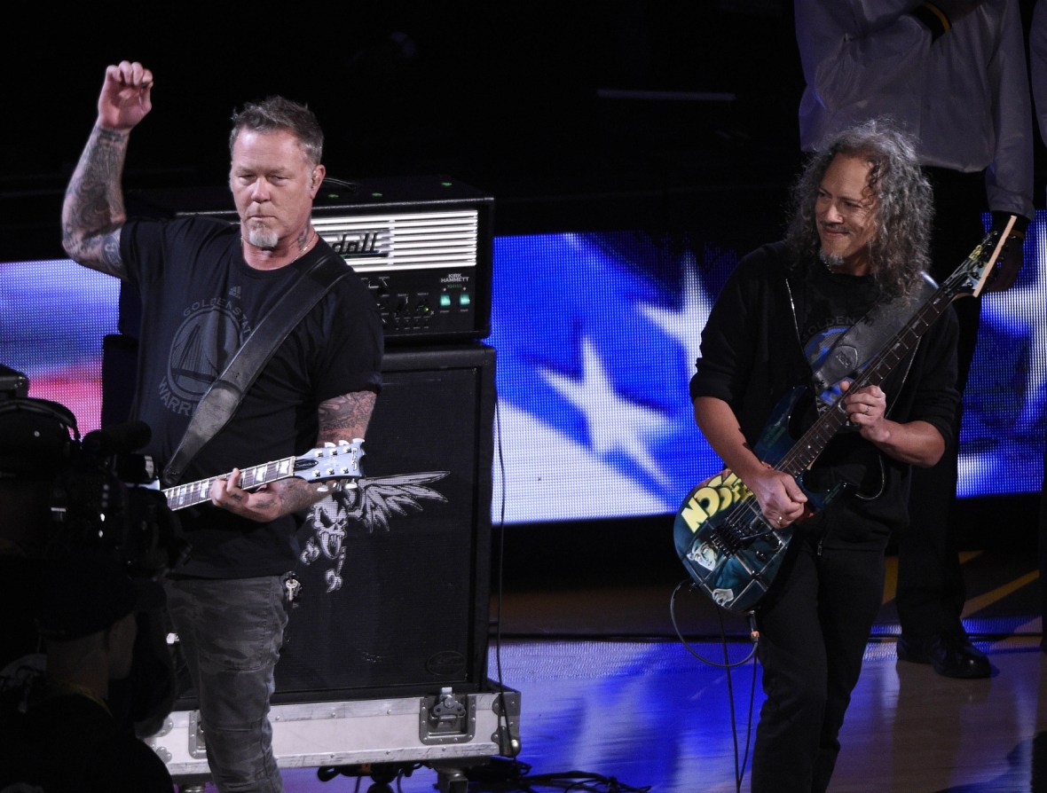 Raiders fan James Hetfield of Metallica