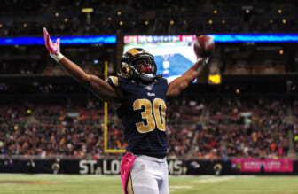 Where does Todd Gurley rank among NFL running backs this year?